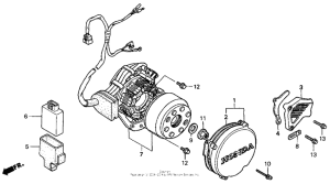 CR250R Крышка картера левая