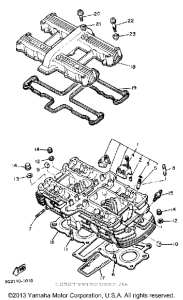 XJ650J Головка цилиндров