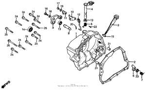 XL200R Крышка картера правая