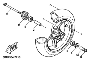 YQ50 Переднее колесо