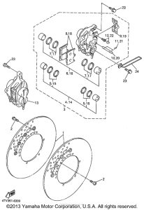 YZF600RLC Передний суппорт
