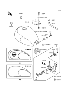 BJ250 Топливный бак
