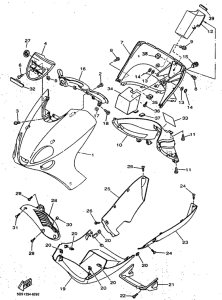 YP125 Обтекатель 1
