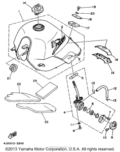XT225F Топливный бак