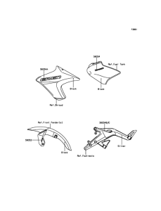 ER650 Наклейки (черные)