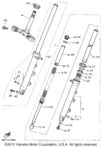 FZR400SAC Передняя вилка