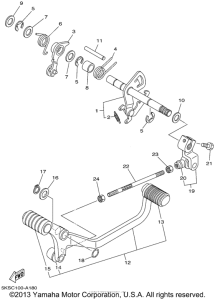 XVS1100AP Вал переключения