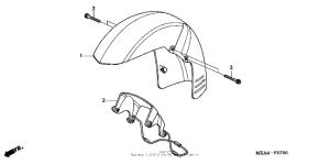 VTX1300S Переднее крыло