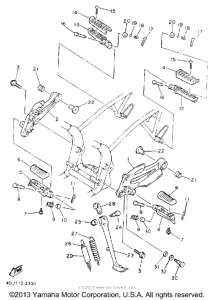 XJ600SEC Подножки