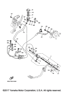 FZ09 Задний торм цилиндр