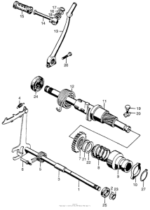 CB450 Kick starter + gearshift