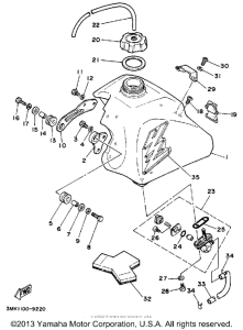 YZ80A Топливный бак