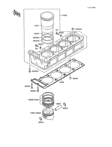 ZX1000 Цилиндр и поршни