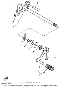 TW200GC Вал переключения
