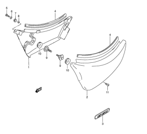 VS800 Обтекатель задний