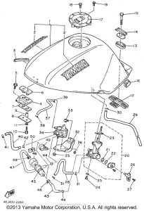XJ600SGC Топливный бак