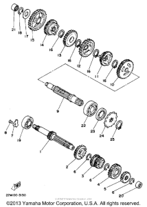 YZ80D Трансмиссия