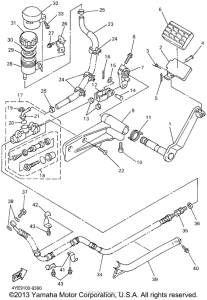 XVZ13LTN Задний торм цилиндр