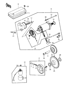 KZ1000 Starter motor / starter clutch