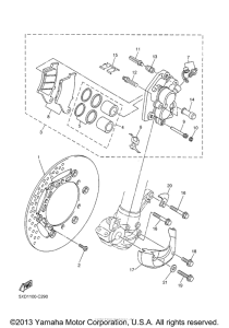 WR250F Передний суппорт