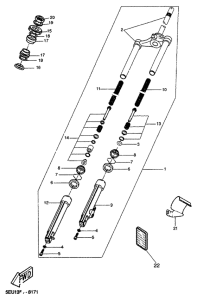 YH50 Передняя вилка