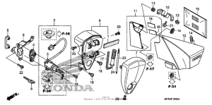 VT1300CX Side cover + tools + combination switch