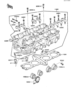 KZ1100 Головка цилиндров