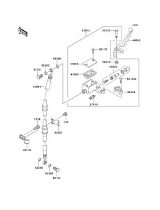 BR125 Передний тормозной цилиндр