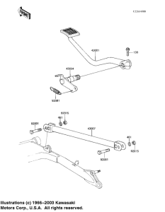 KZ1100 Педаль тормоза