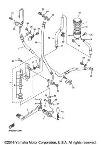 FJR1300AE Задний торм цилиндр