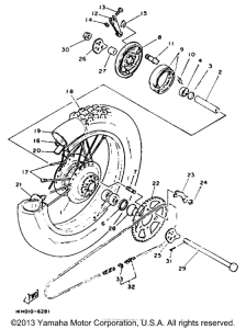 XT225E Переднее колесо