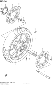 DL1000 (ABS) Переднее колесо