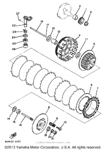 YZ125J Сцепление