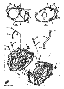 XT550 Картер двигателя