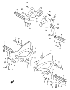 GSX750 Подножки