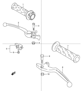 GSX1200 Рулевой рычаг