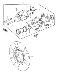 KZ1000 Передний суппорт