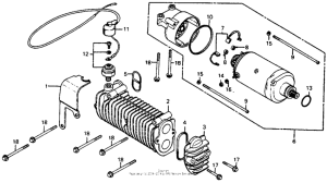 CB400 Starting motor + oil cooler