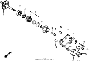 CR125R Water pump 82