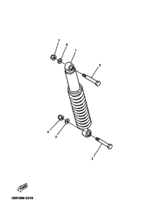 DT125RE Задняя подвеска