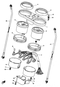 RD250 Speedometer. tachometer