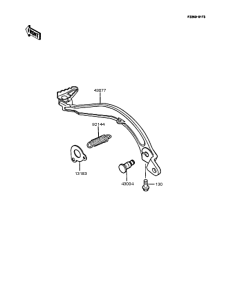 KMX125 Педаль тормоза