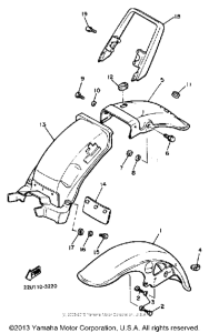 XV500K Front fender-rear fender