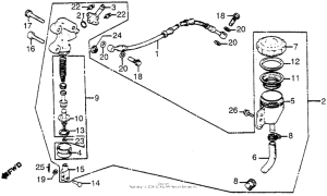 CB1000 Rear brake master cyl.