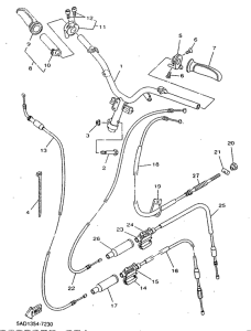 YN50R Steering handle. cable