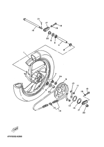 TZR50 Переднее колесо