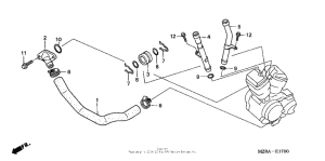 VT600CD Патрубки охлаждения
