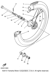 XT225FC Переднее колесо