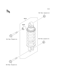 ZX600 Абсорбер удавный в сборе задний