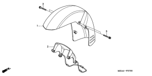 VTX1300S Переднее крыло